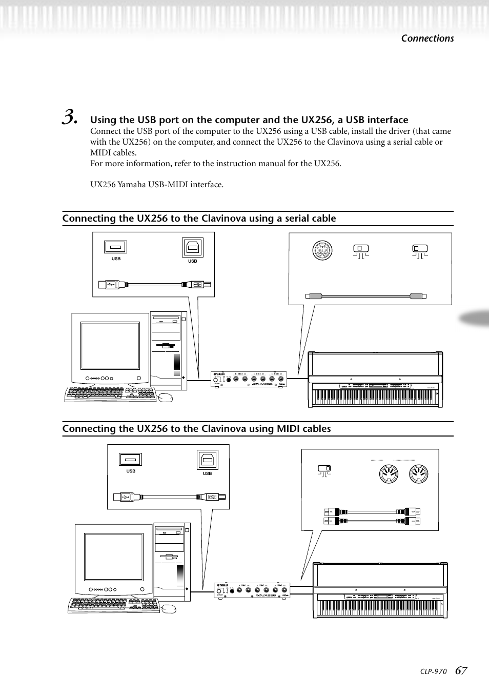 Connections | Yamaha CLP-970C EN User Manual | Page 67 / 114