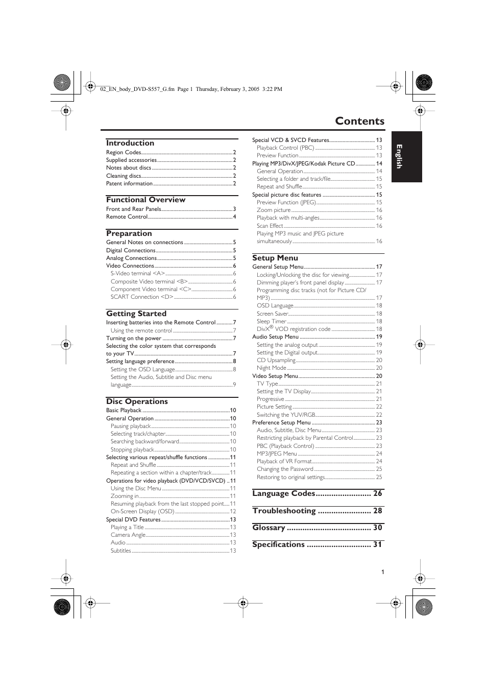 Yamaha DVD-S557 User Manual | Page 3 / 33