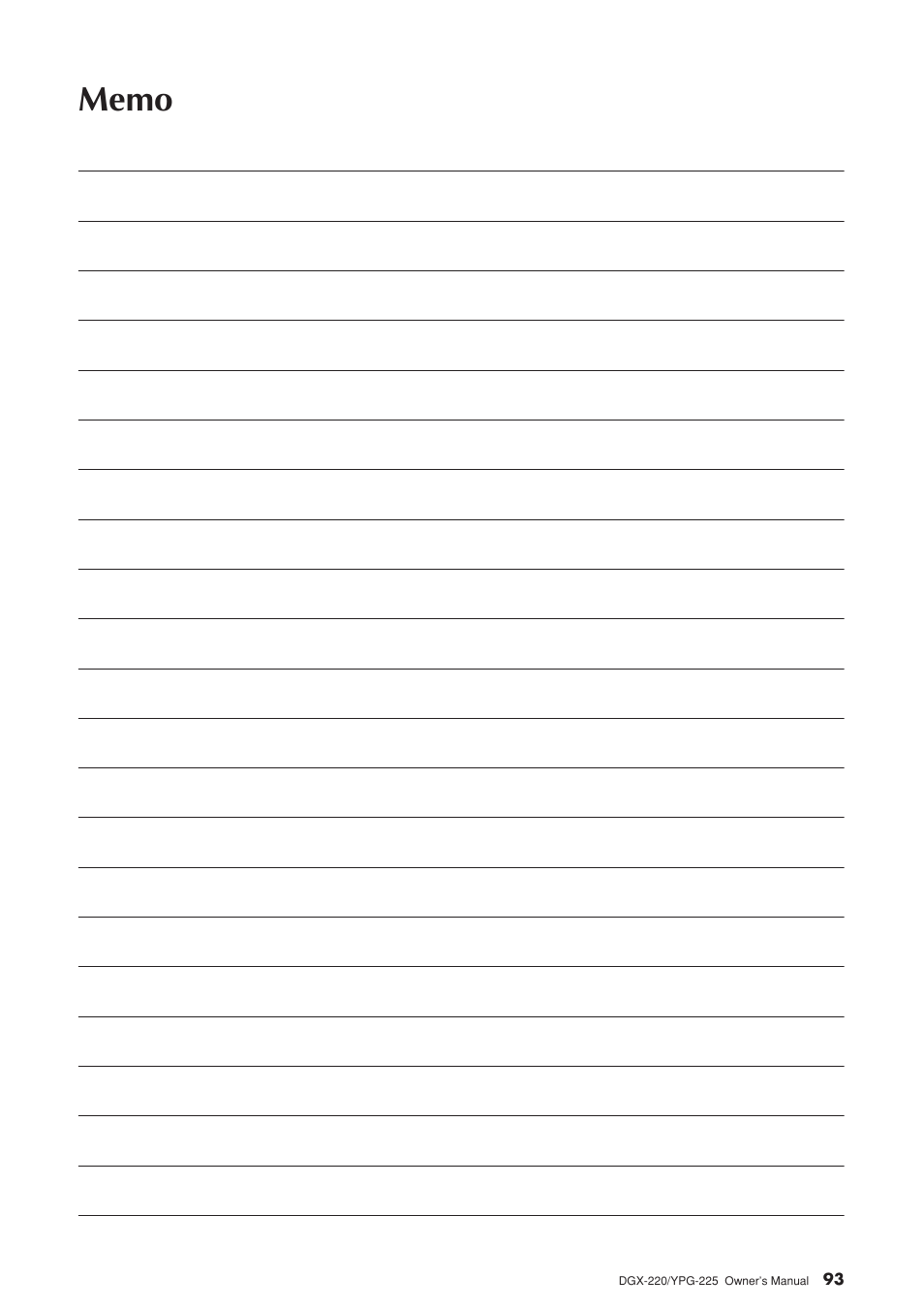 Yamaha PORTABLEGRAND YPG-225 User Manual | Page 93 / 118