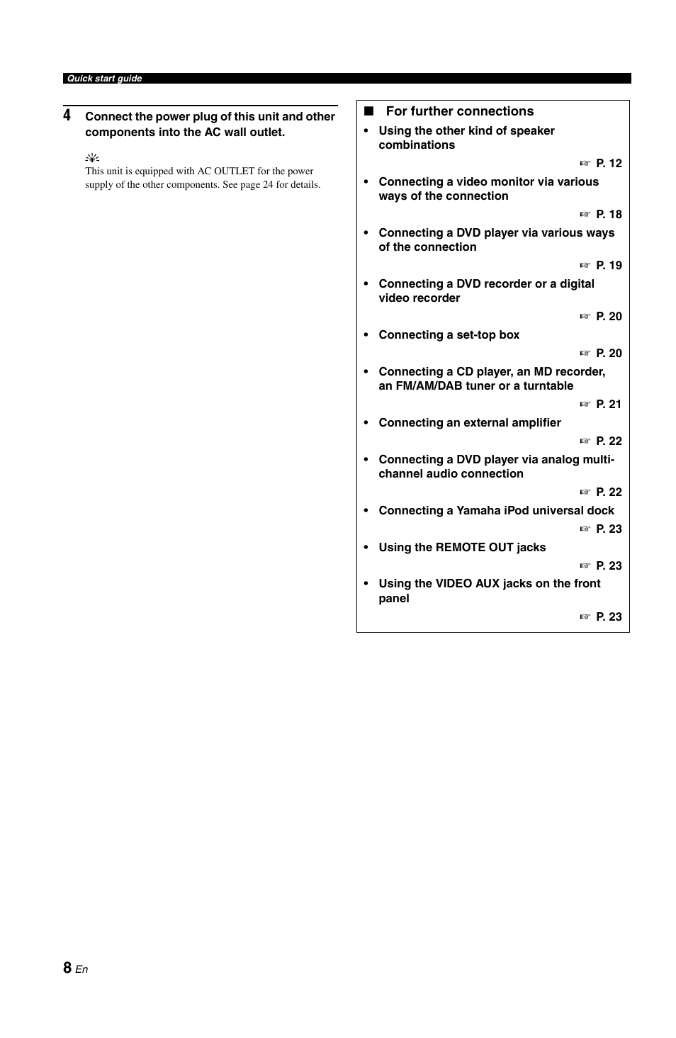 Yamaha DSP-AX861SE User Manual | Page 10 / 117