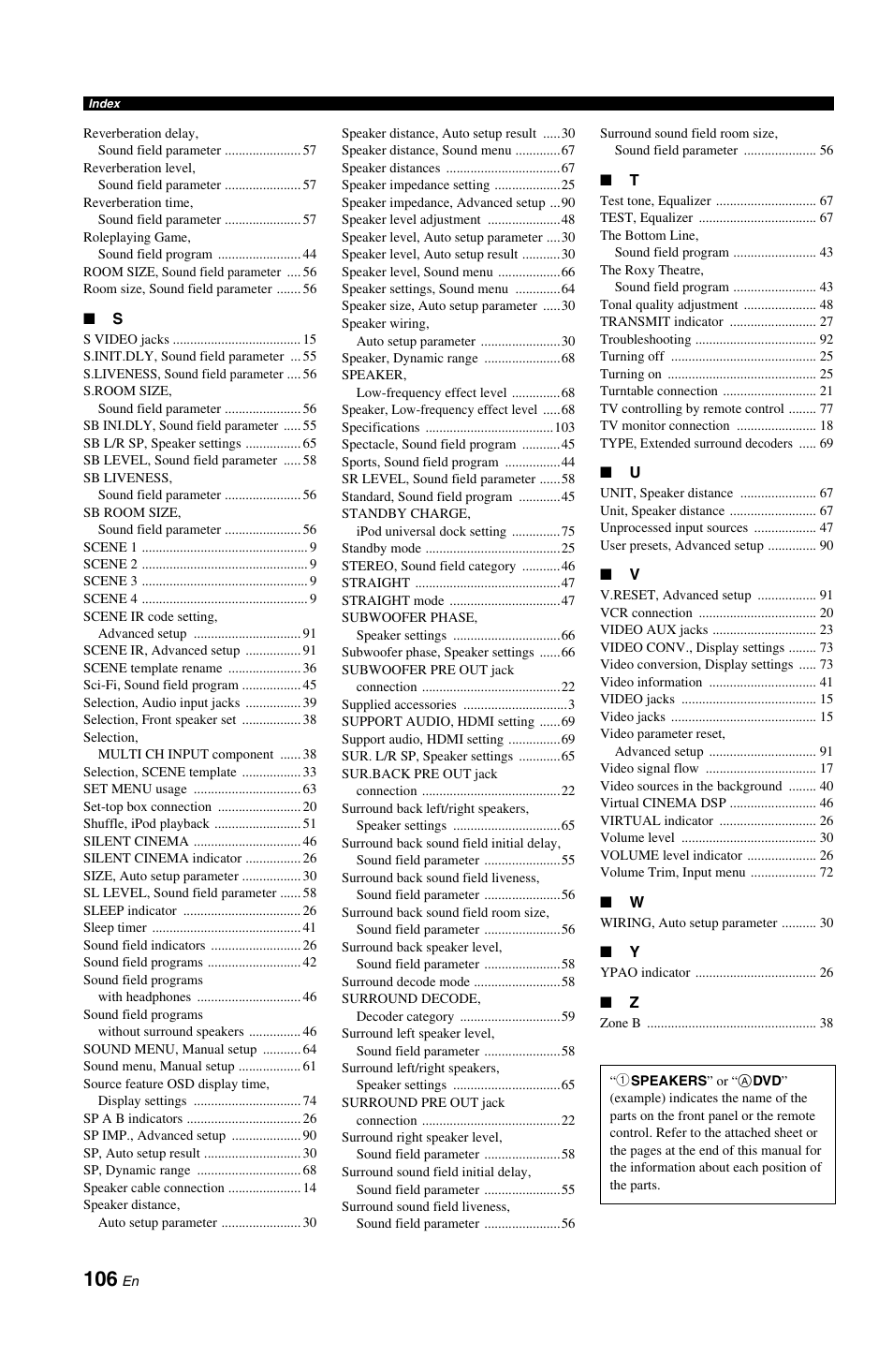 Yamaha DSP-AX861SE User Manual | Page 108 / 117