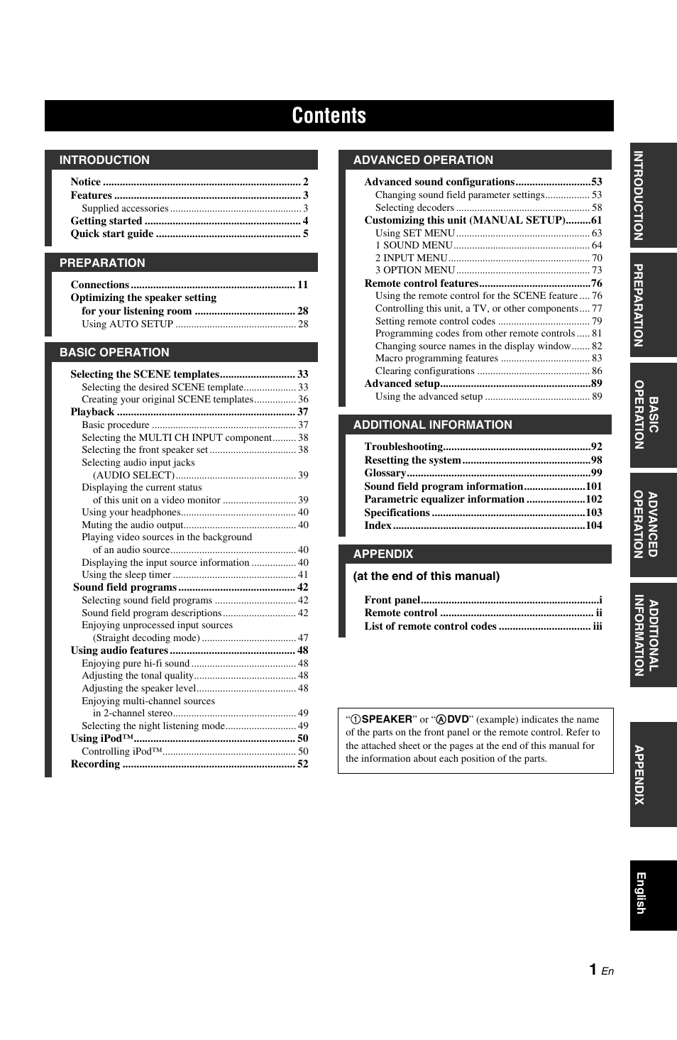 Yamaha DSP-AX861SE User Manual | Page 3 / 117