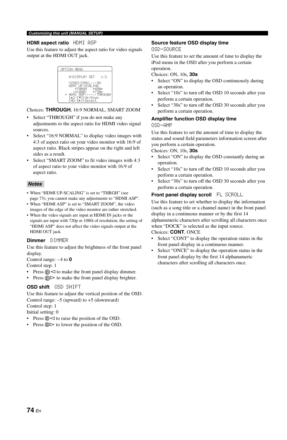 Yamaha DSP-AX861SE User Manual | Page 76 / 117