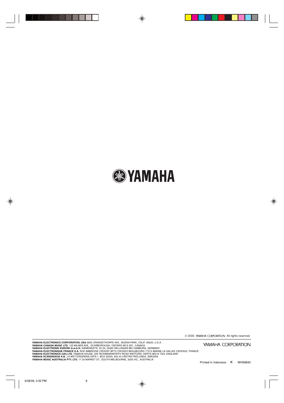 Yamaha Soavo-1  EN User Manual | Page 6 / 6