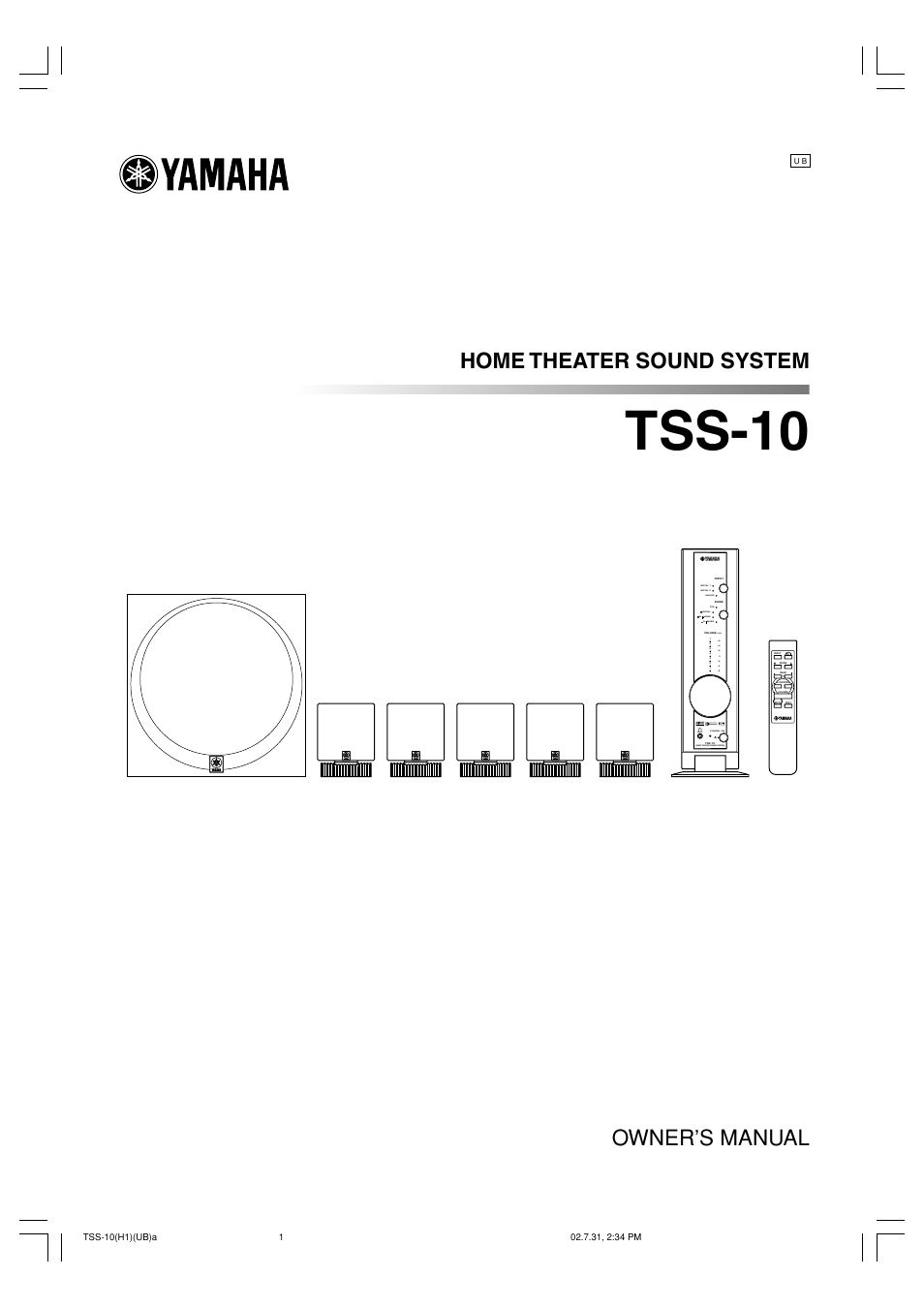 Yamaha TSS-10 User Manual | 20 pages