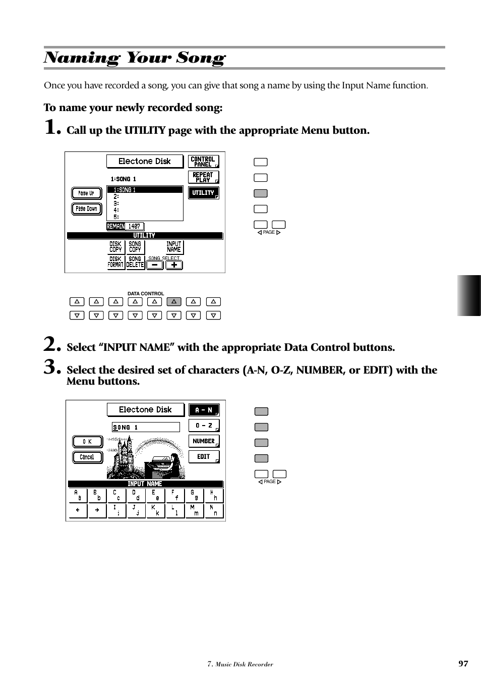 Naming your song | Yamaha AR-100 User Manual | Page 103 / 180