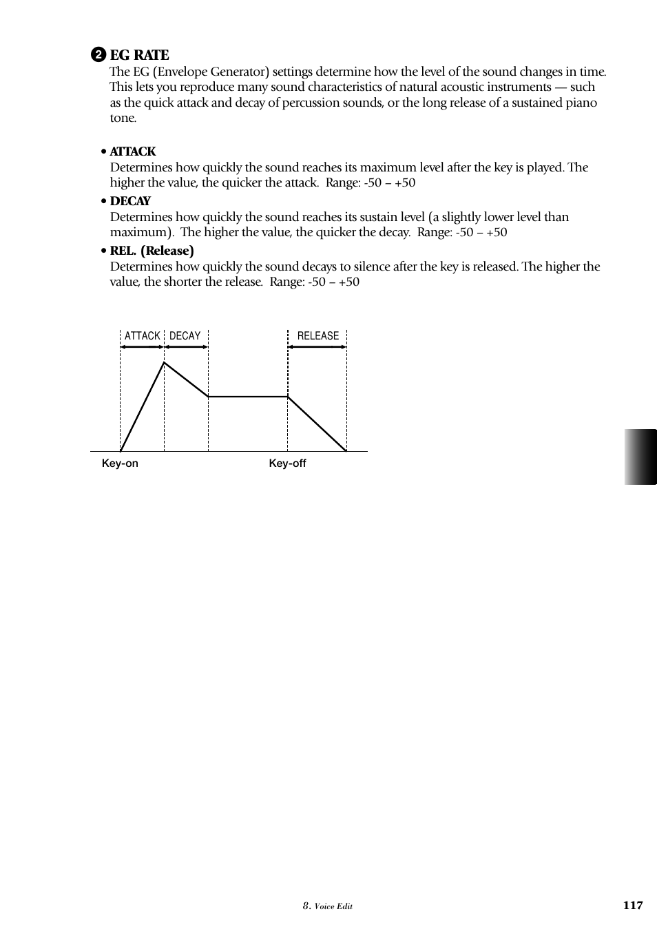 2 eg rate | Yamaha AR-100 User Manual | Page 123 / 180