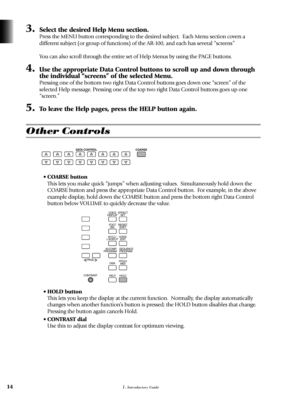 Other controls | Yamaha AR-100 User Manual | Page 20 / 180