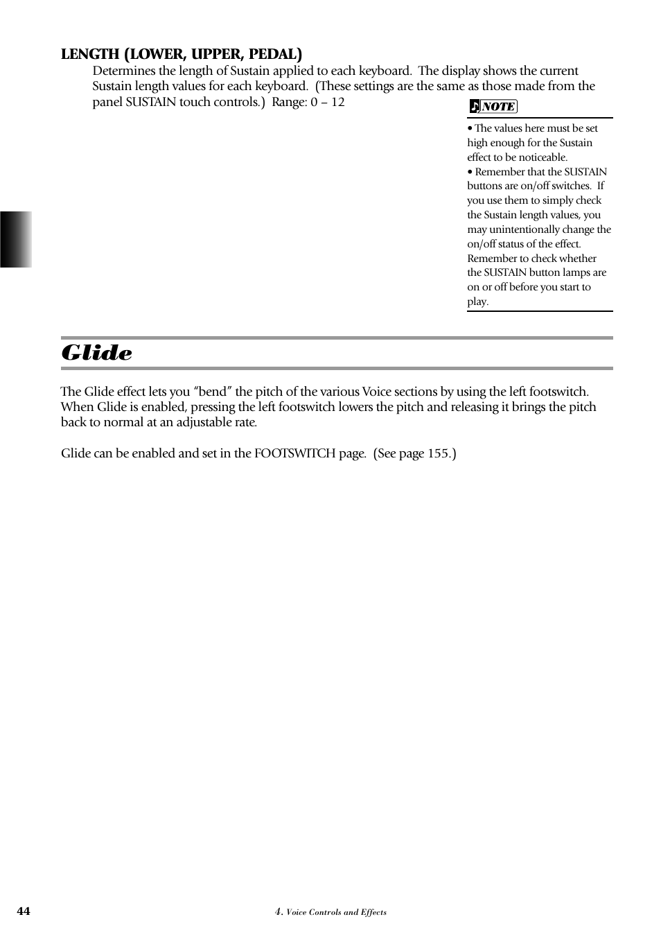 Glide | Yamaha AR-100 User Manual | Page 50 / 180