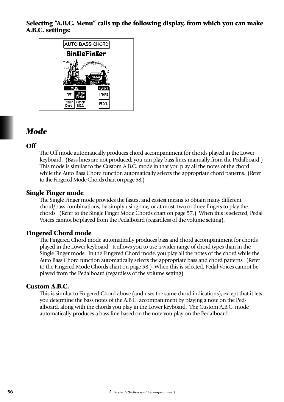 Mode | Yamaha AR-100 User Manual | Page 62 / 180