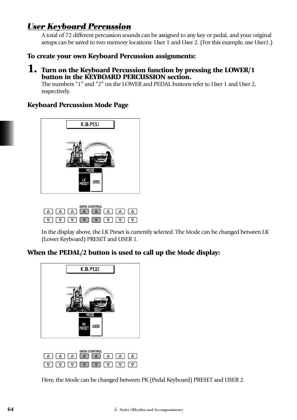 User keyboard percussion | Yamaha AR-100 User Manual | Page 70 / 180