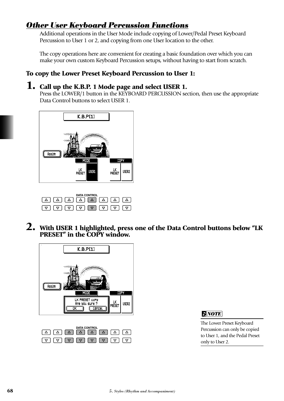 Other user keyboard percussion functions | Yamaha AR-100 User Manual | Page 74 / 180