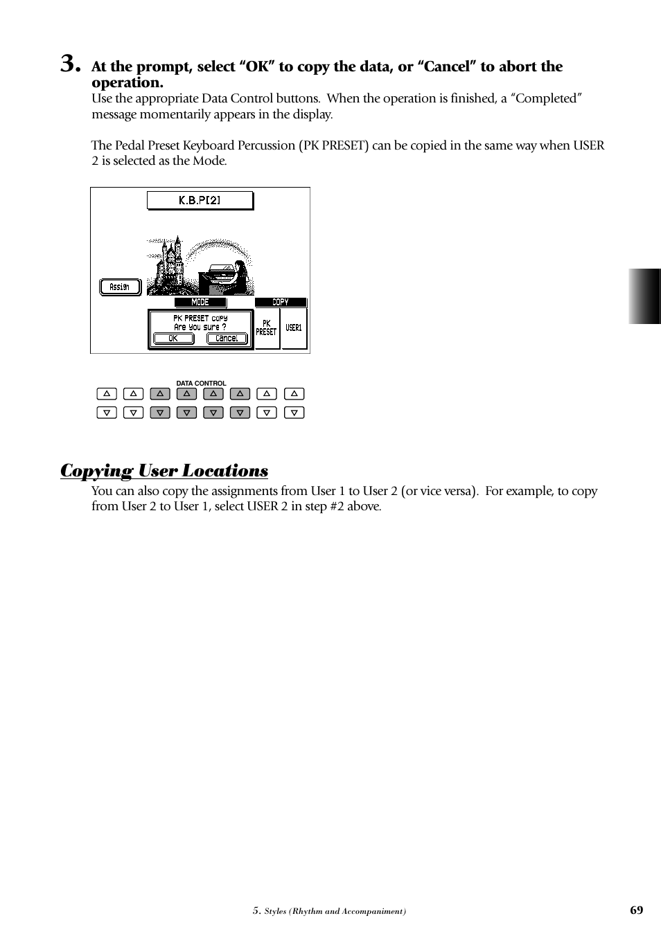 Copying user locations | Yamaha AR-100 User Manual | Page 75 / 180