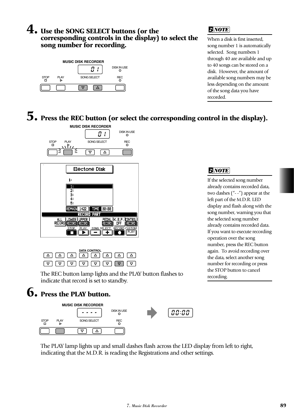 Press the play button | Yamaha AR-100 User Manual | Page 95 / 180