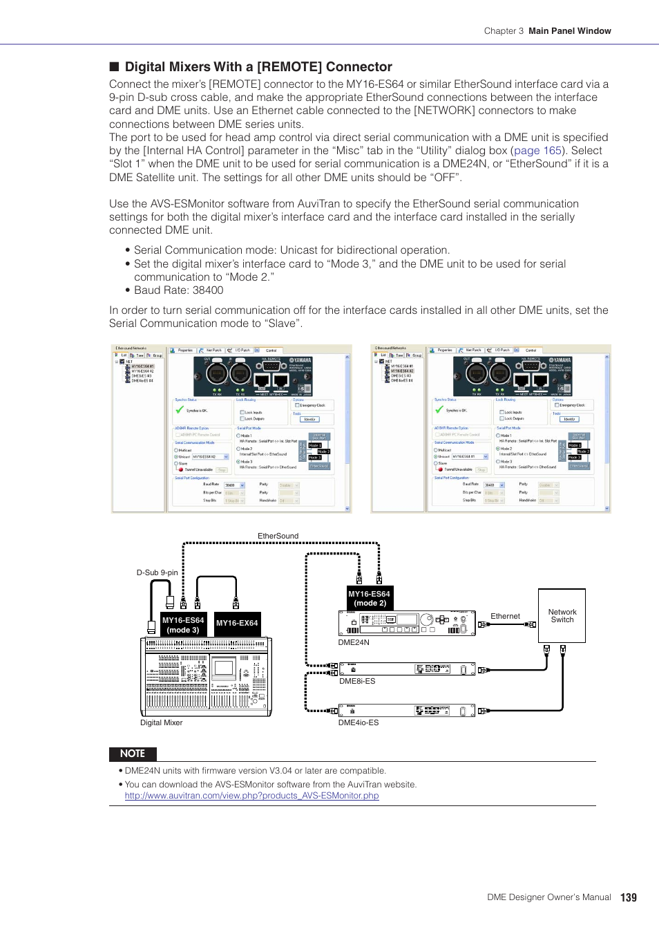 Digital mixers with a [remote] connector | Yamaha DME User Manual | Page 139 / 501