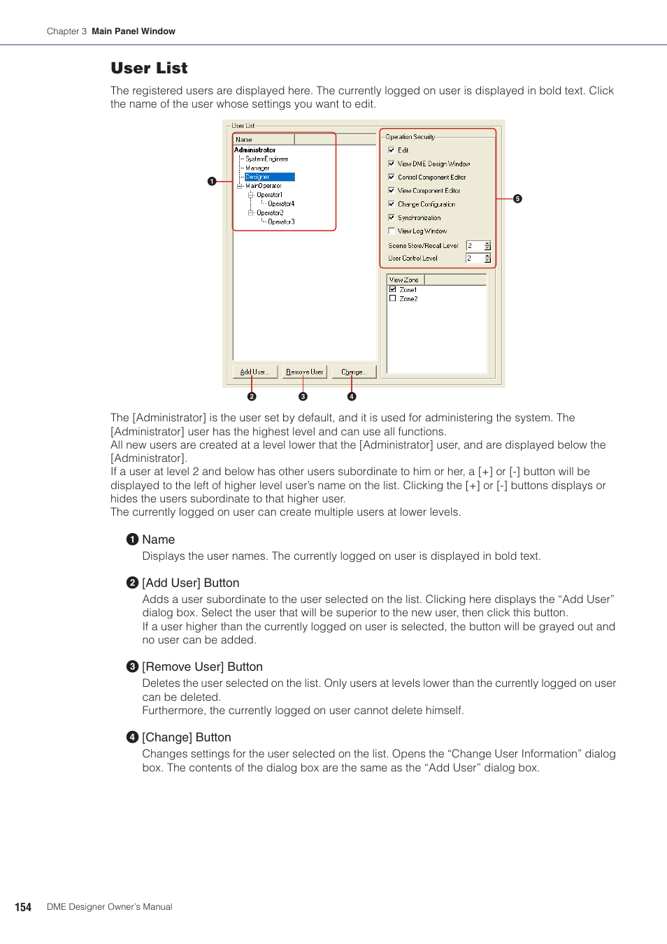 User list | Yamaha DME User Manual | Page 154 / 501