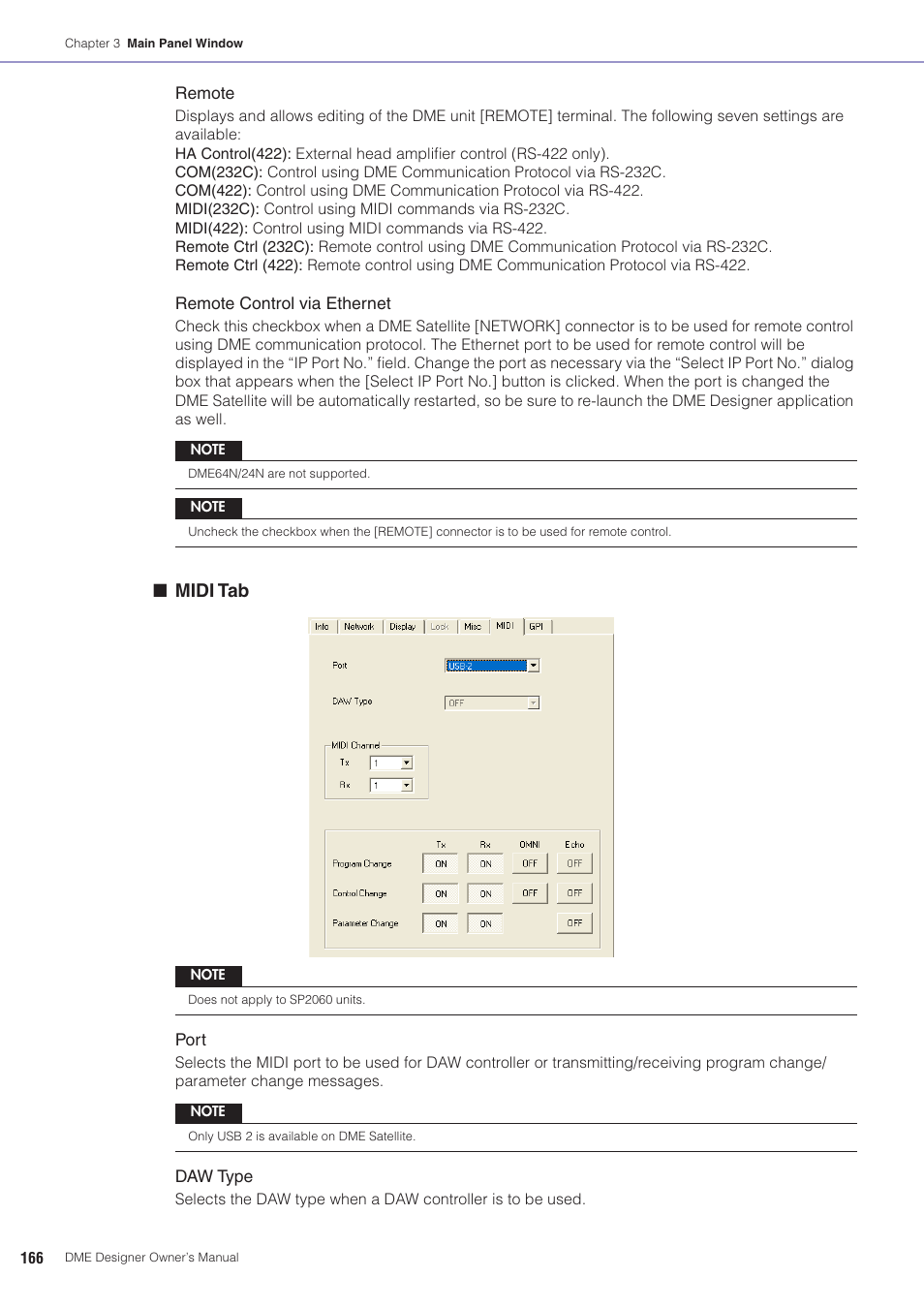 Midi tab | Yamaha DME User Manual | Page 166 / 501