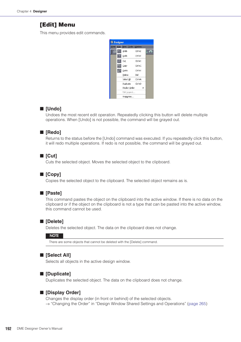 Edit] menu | Yamaha DME User Manual | Page 192 / 501