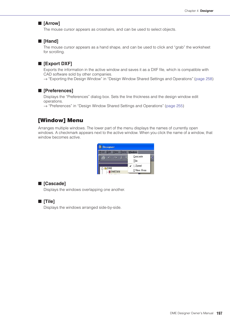 Window] menu | Yamaha DME User Manual | Page 197 / 501
