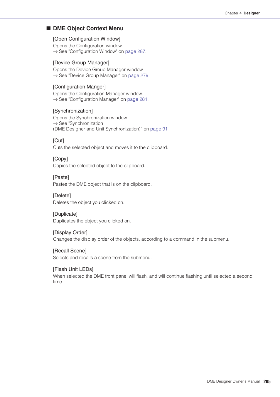 Sp2060 object is right-clicked | Yamaha DME User Manual | Page 205 / 501