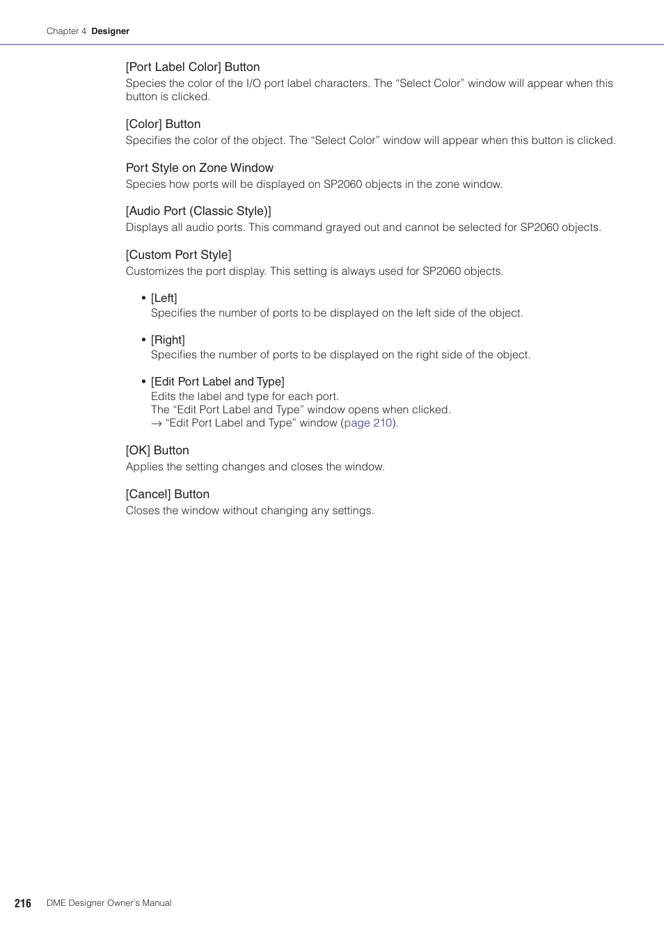 Yamaha DME User Manual | Page 216 / 501