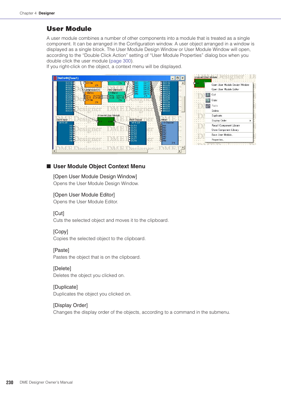 User module | Yamaha DME User Manual | Page 230 / 501