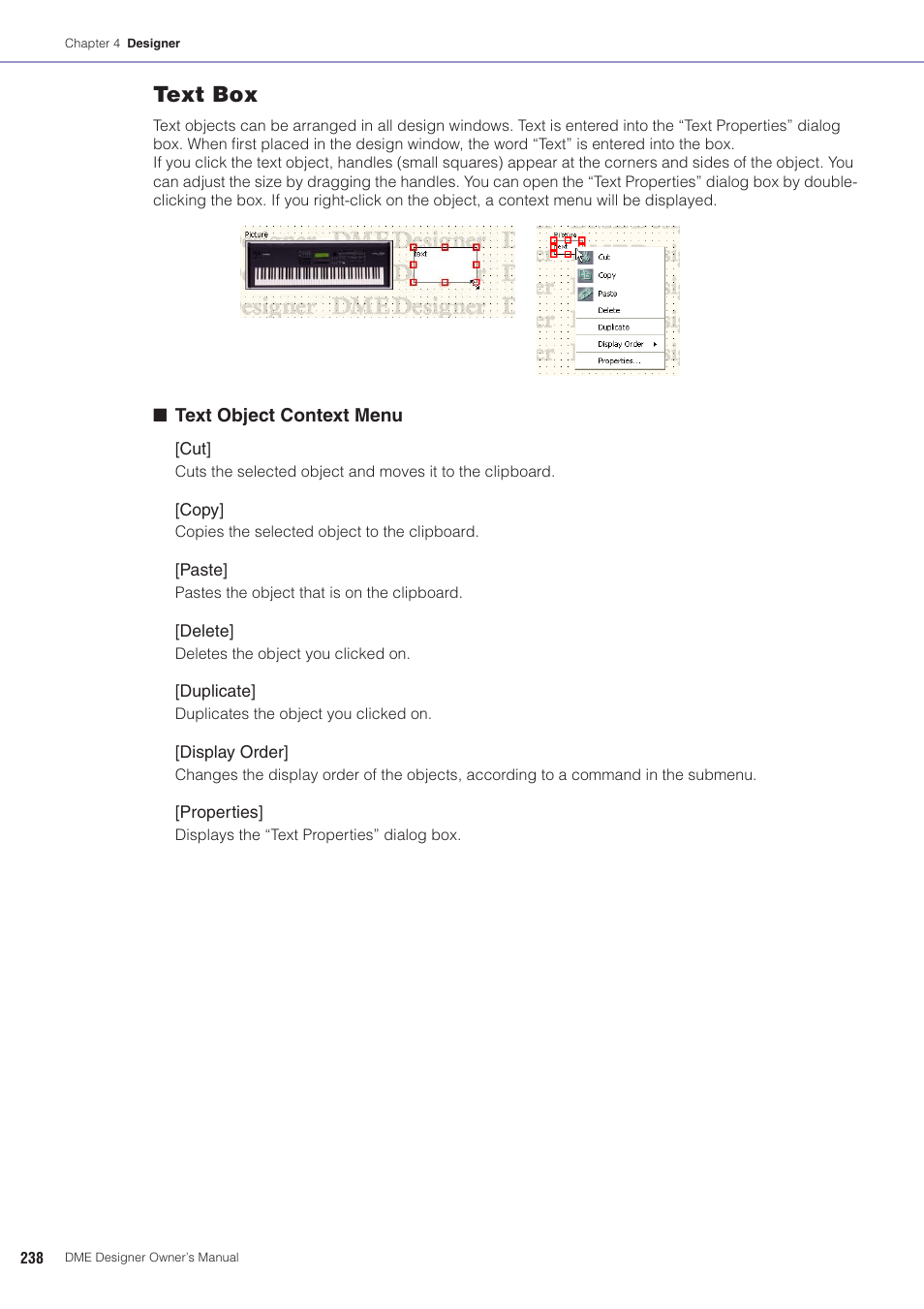Text box | Yamaha DME User Manual | Page 238 / 501