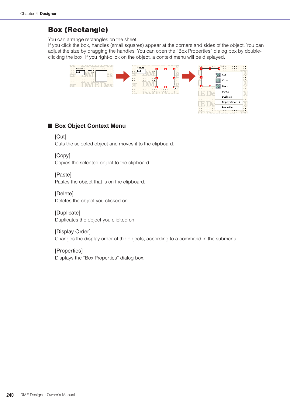 Box (rectangle) | Yamaha DME User Manual | Page 240 / 501