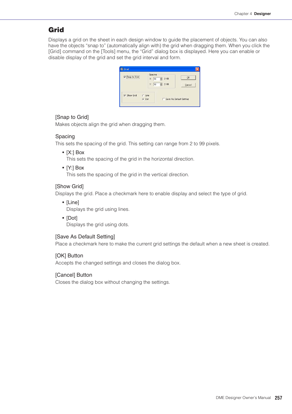 Grid | Yamaha DME User Manual | Page 257 / 501