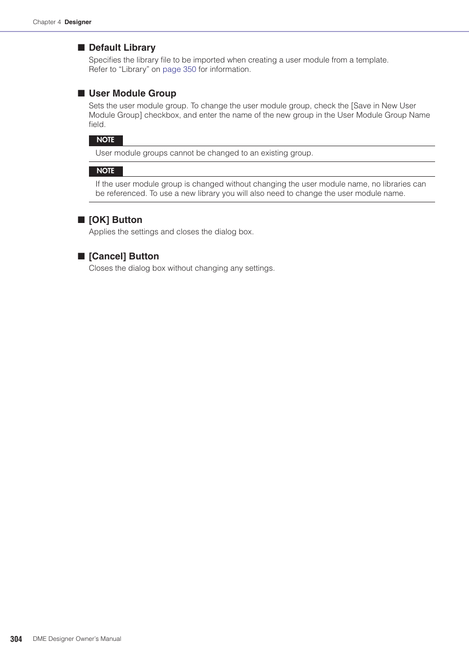 Yamaha DME User Manual | Page 304 / 501