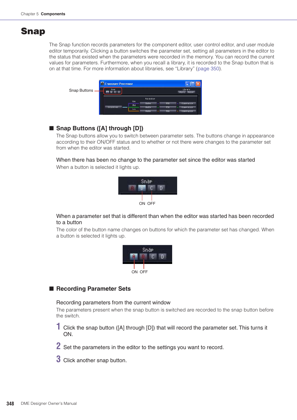 Snap, See "snap"on | Yamaha DME User Manual | Page 348 / 501