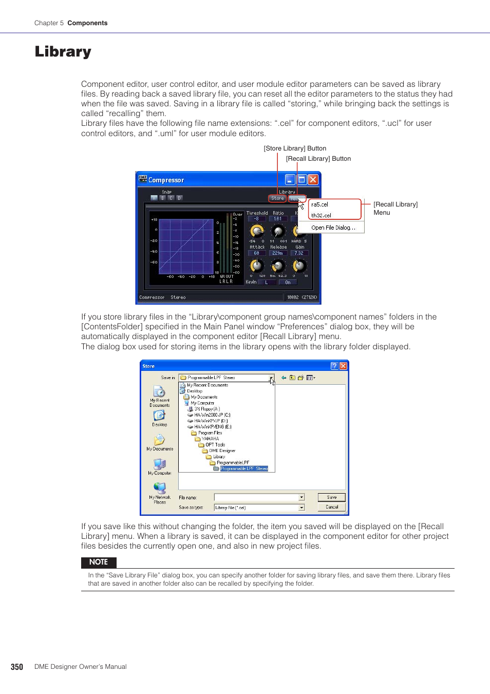 Library, Y” on | Yamaha DME User Manual | Page 350 / 501