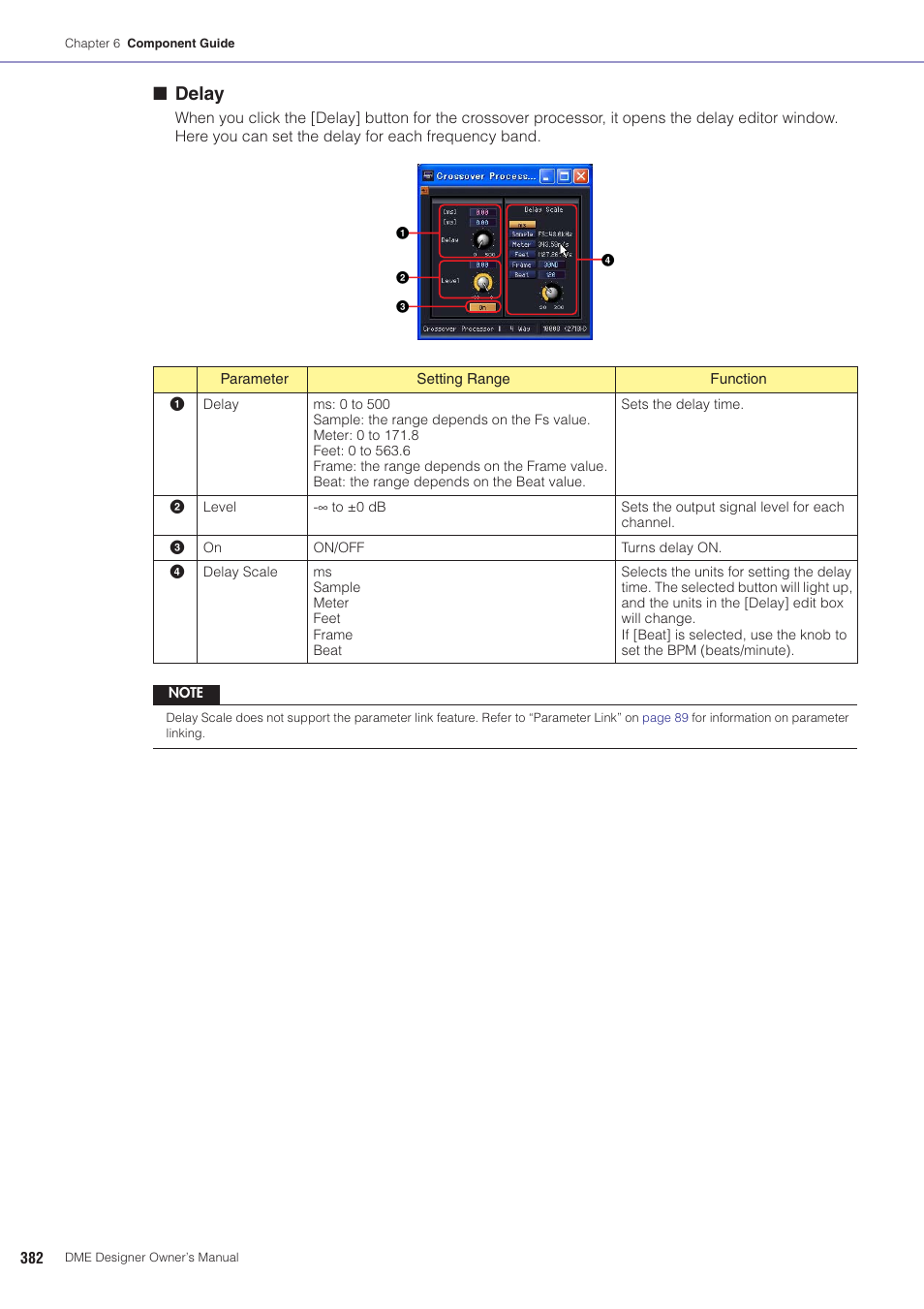 Delay | Yamaha DME User Manual | Page 382 / 501