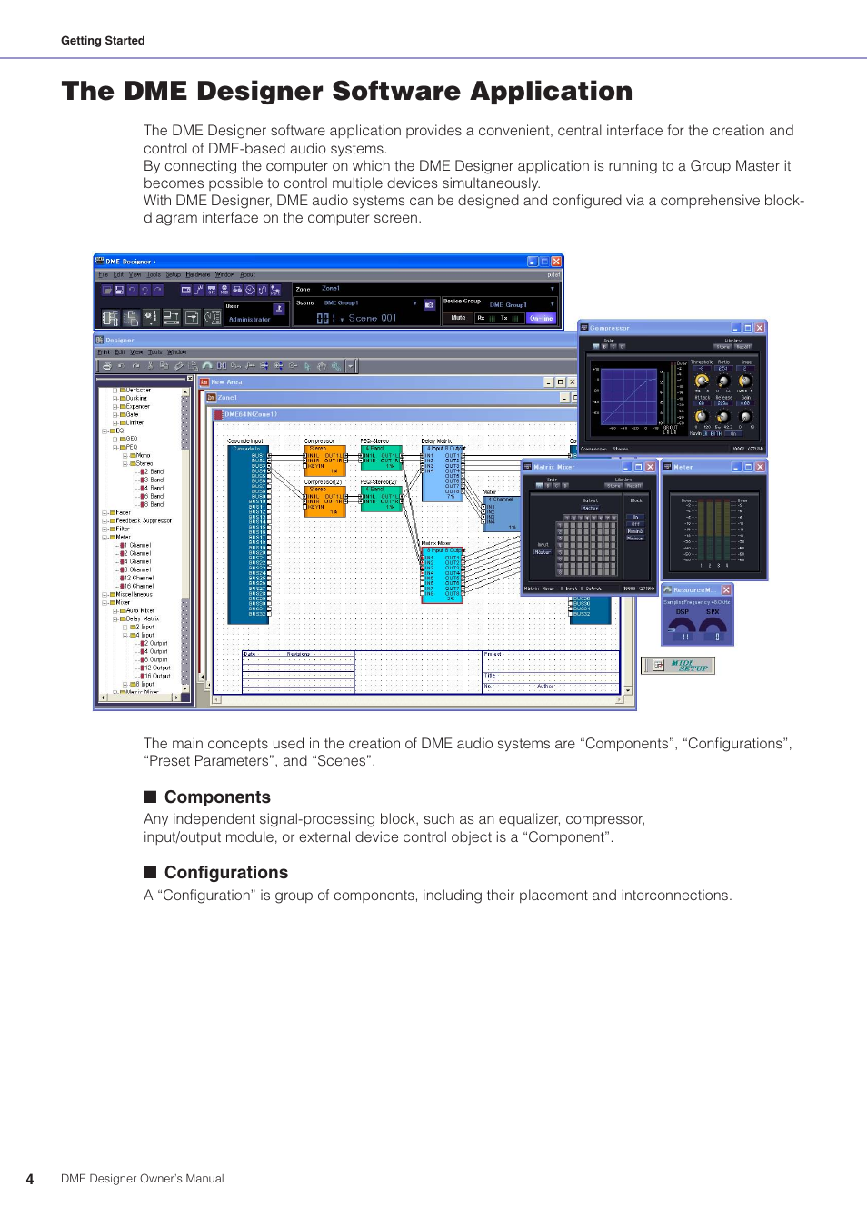 The dme designer software application | Yamaha DME User Manual | Page 4 / 501