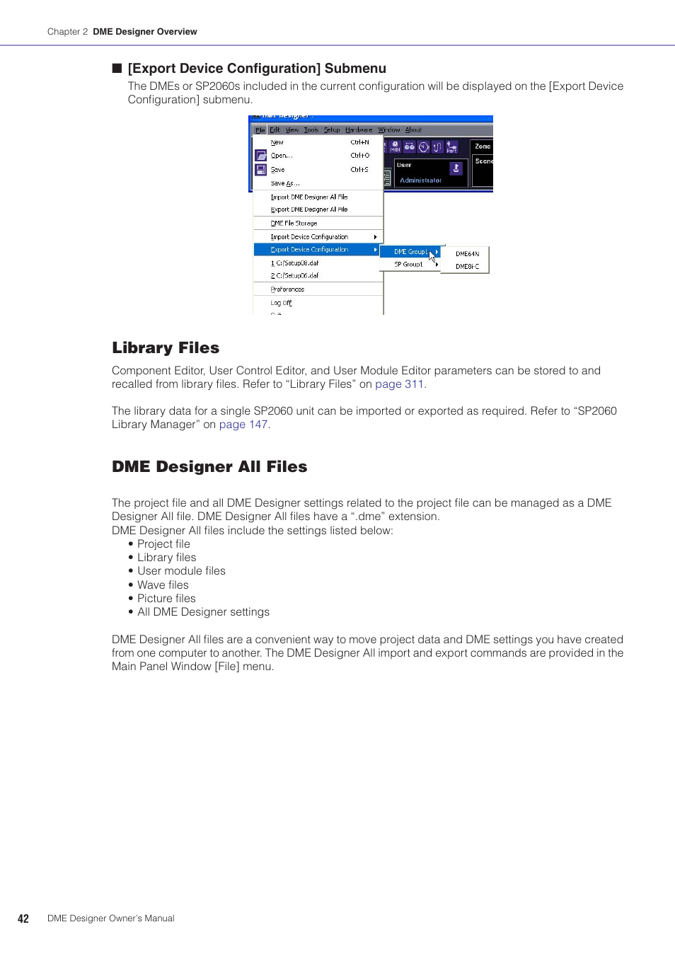 Library files, Dme designer all files | Yamaha DME User Manual | Page 42 / 501