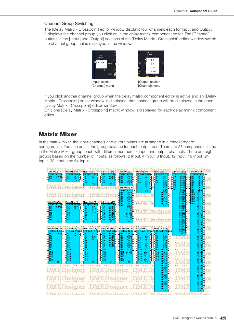 Matrix mixer | Yamaha DME User Manual | Page 425 / 501
