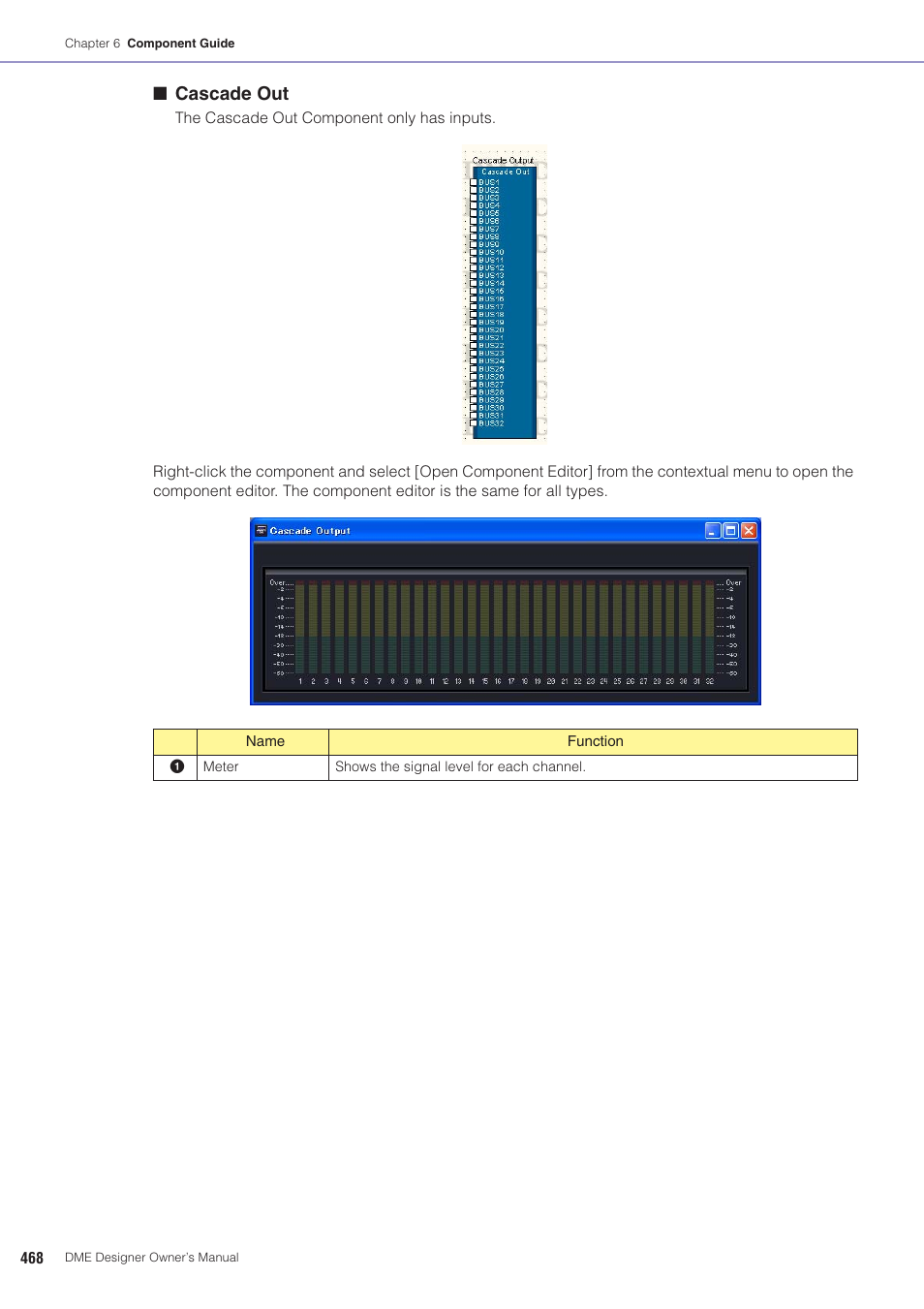 Cascade out | Yamaha DME User Manual | Page 468 / 501