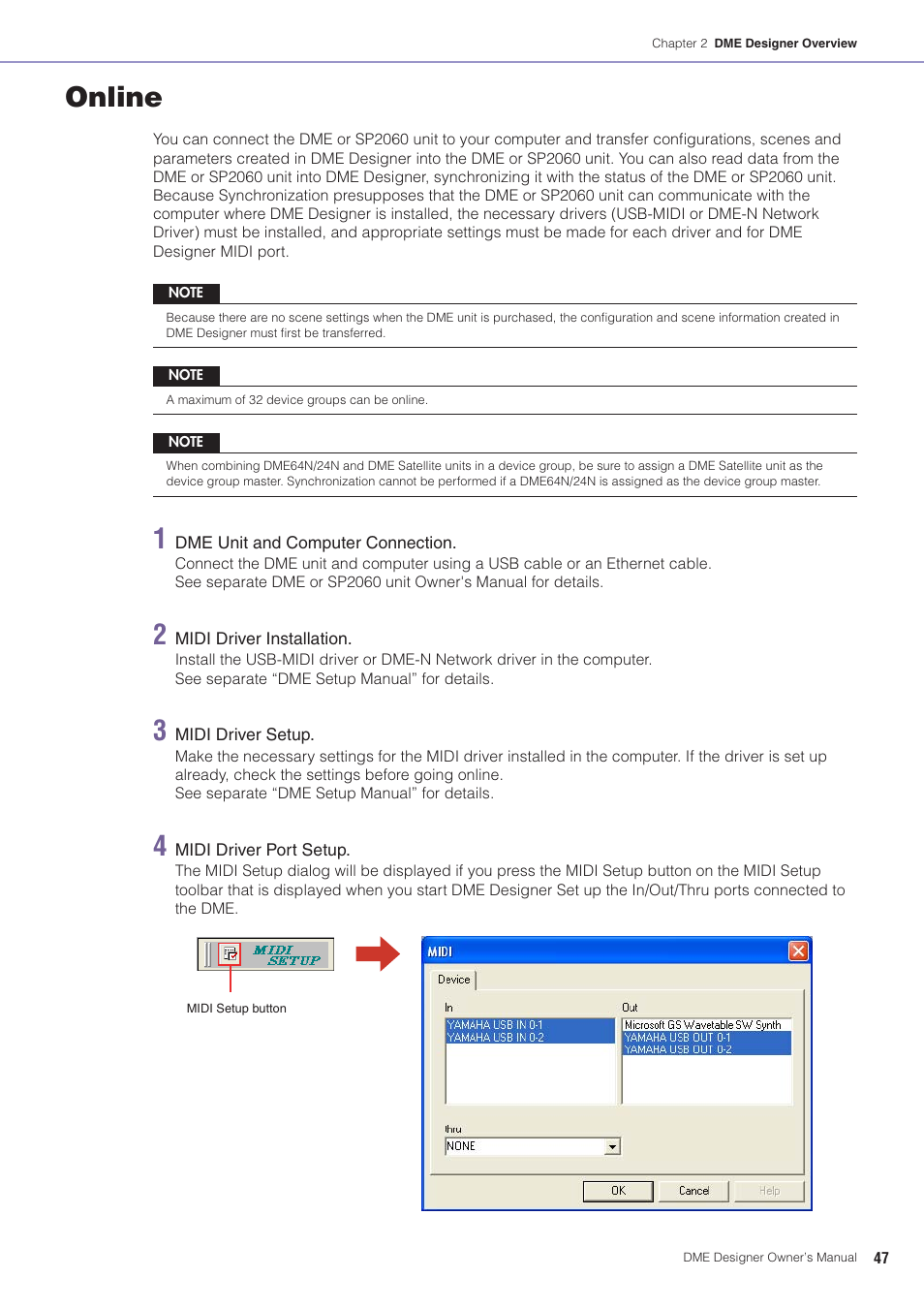 Online | Yamaha DME User Manual | Page 47 / 501