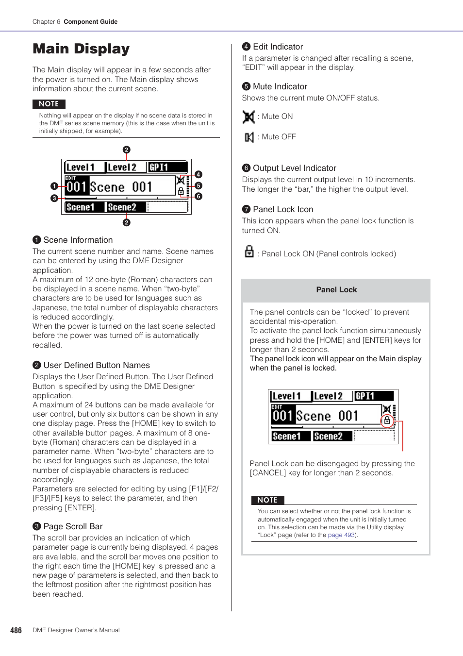 Main display | Yamaha DME User Manual | Page 486 / 501