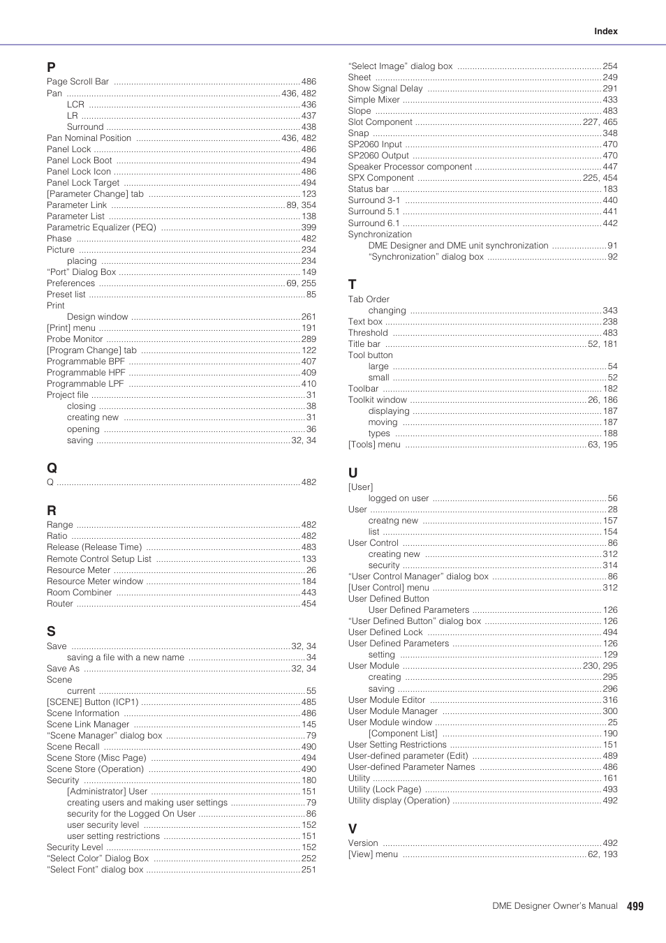 Yamaha DME User Manual | Page 499 / 501