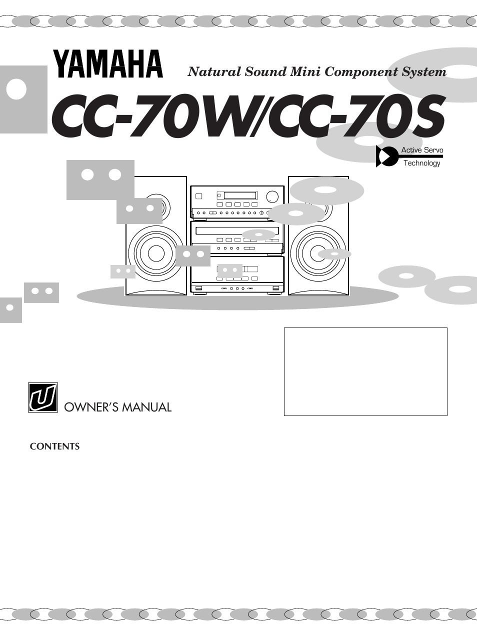 Yamaha CC-70W User Manual | 51 pages