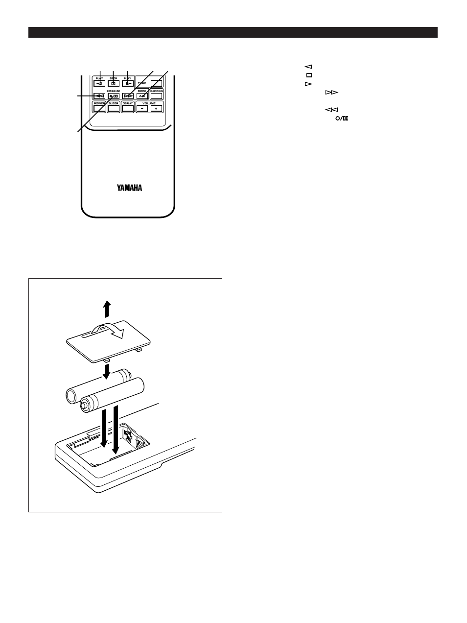 Remote control transmitter | Yamaha CC-70W User Manual | Page 10 / 51