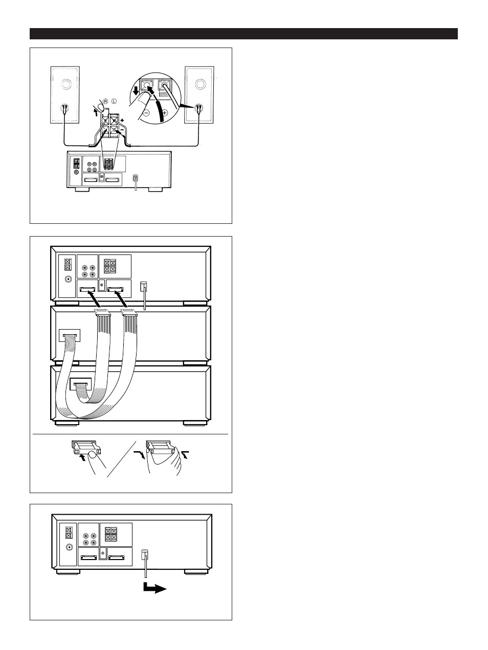 Speaker connection, System connection, Connecting the ac supply lead | Yamaha CC-70W User Manual | Page 13 / 51