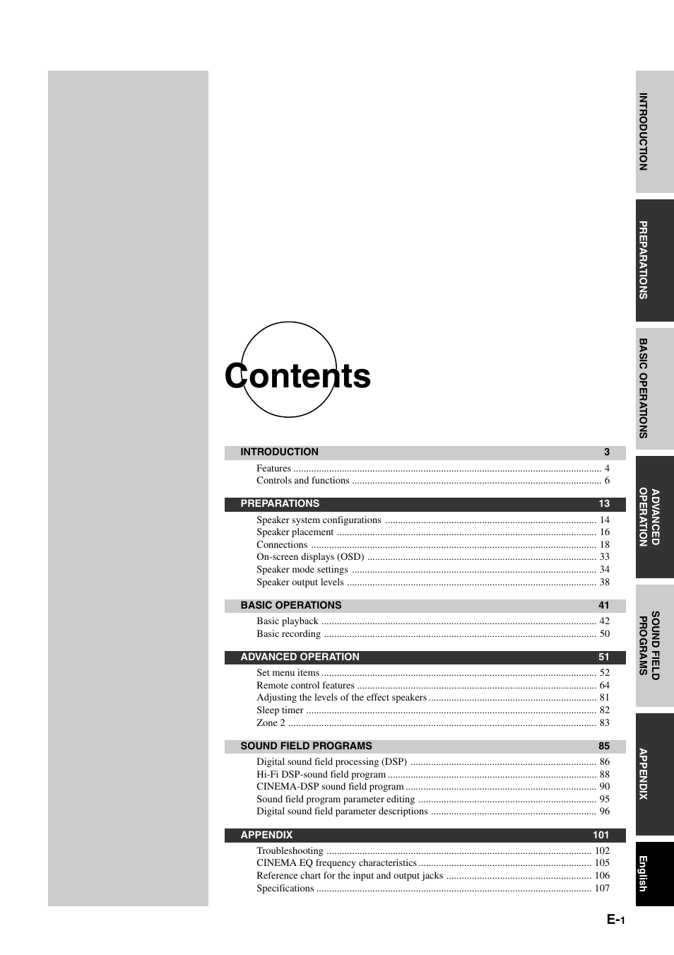 Yamaha DSP-AZ1 User Manual | Page 3 / 110