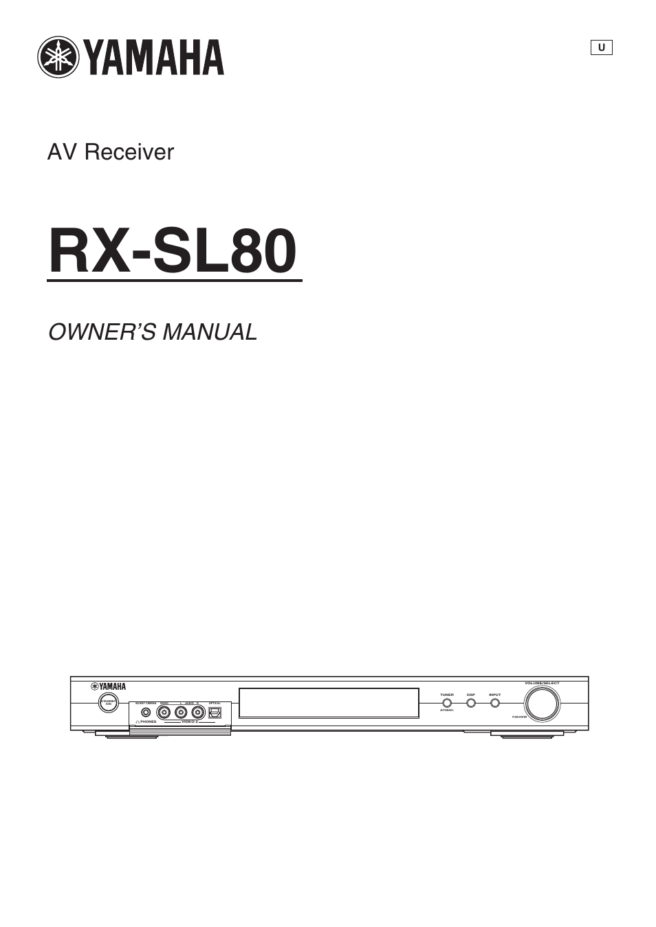 Yamaha RX-SL80 User Manual | 62 pages