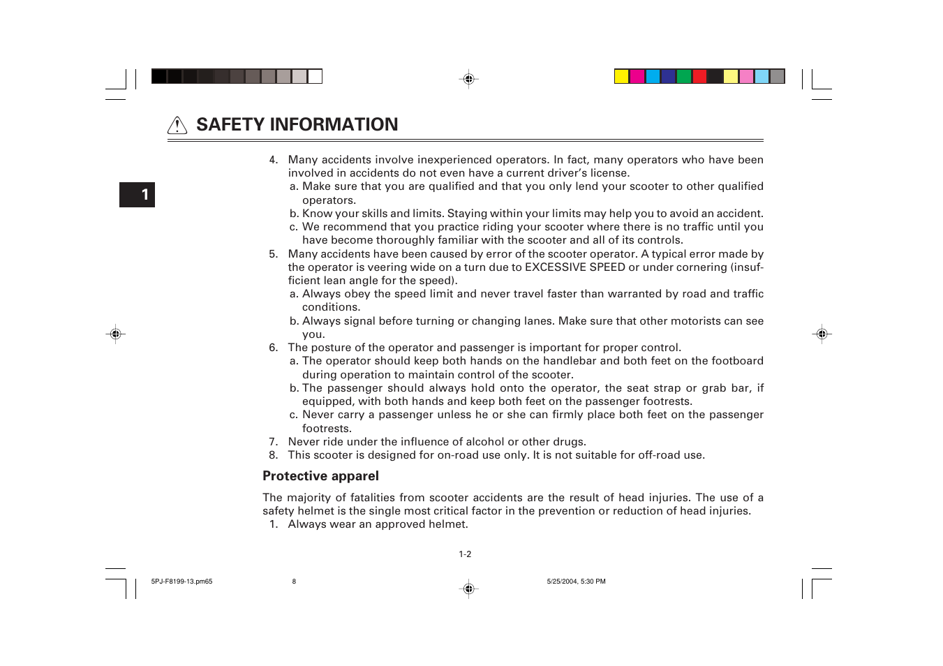 Q safety information | Yamaha YW50T User Manual | Page 10 / 77