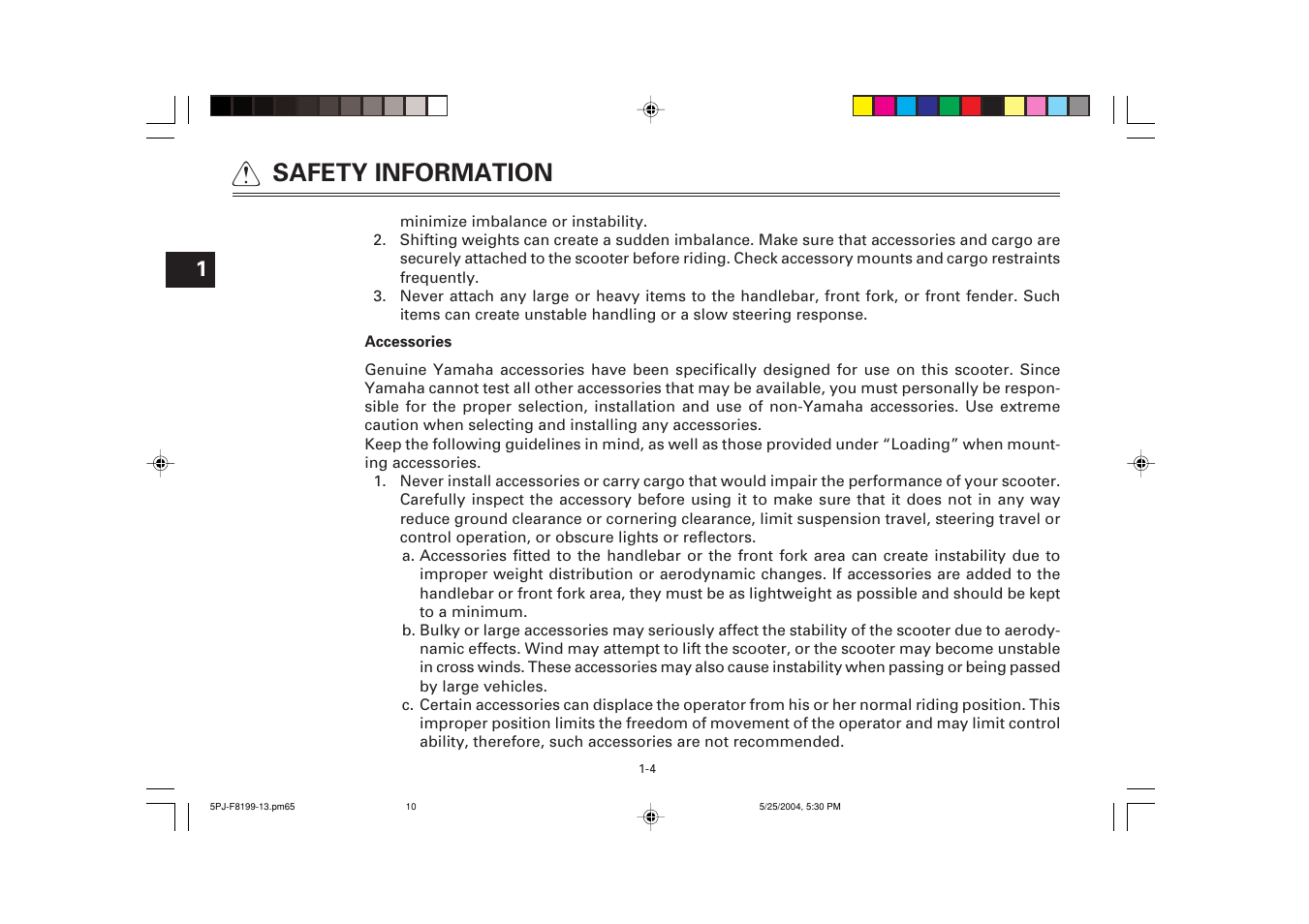 Q safety information | Yamaha YW50T User Manual | Page 12 / 77