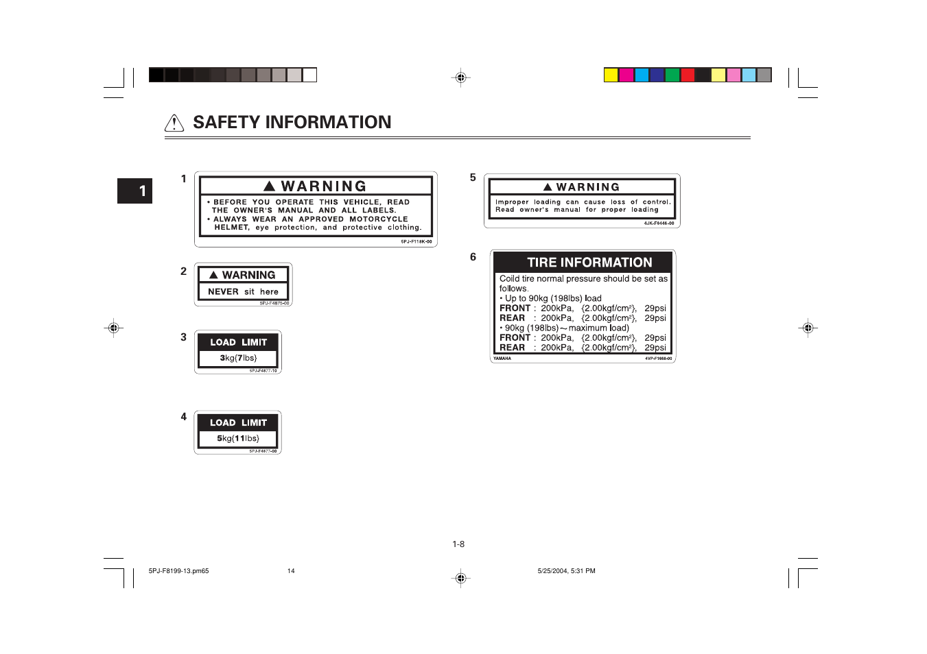 Q safety information | Yamaha YW50T User Manual | Page 16 / 77