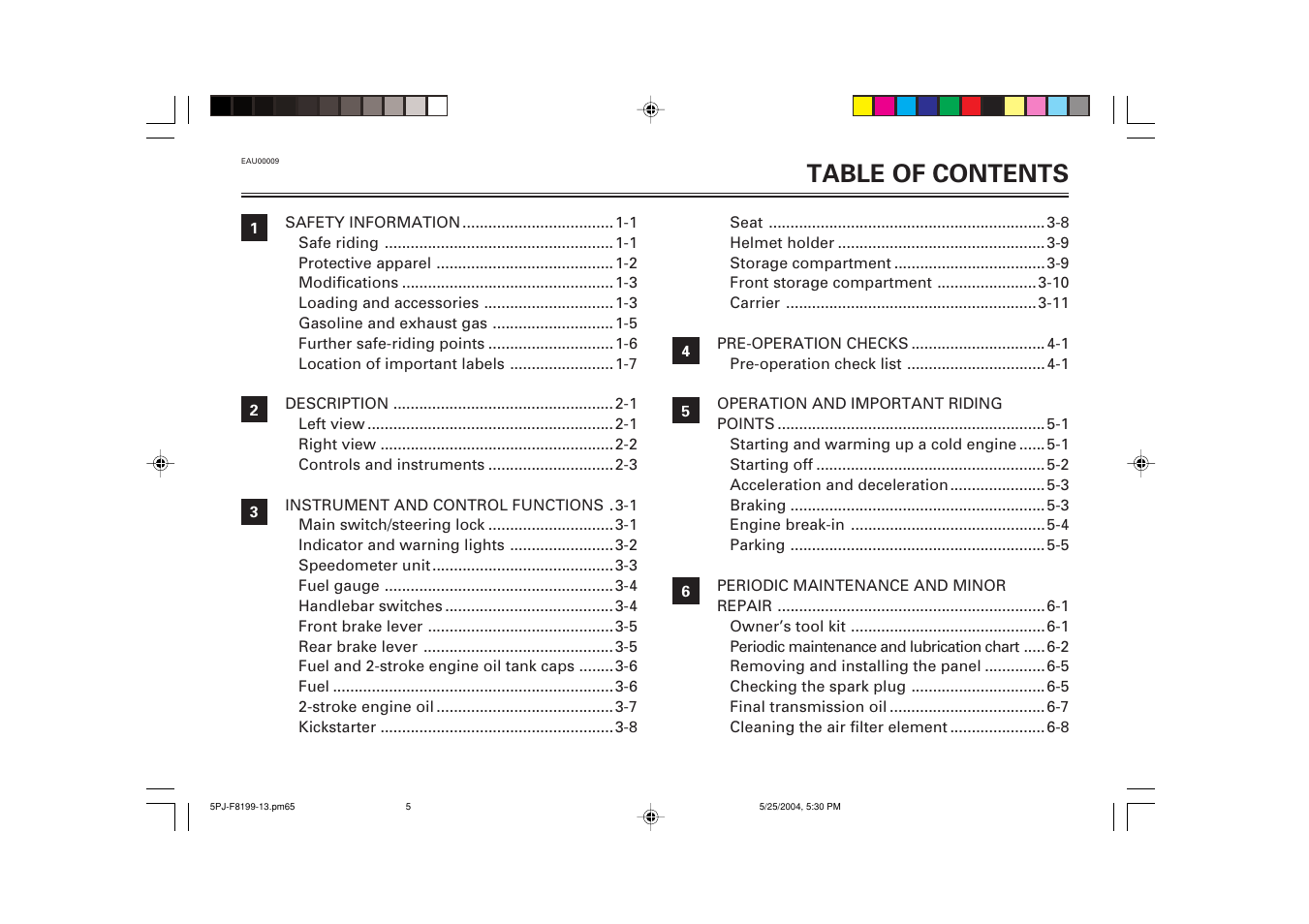 Yamaha YW50T User Manual | Page 7 / 77