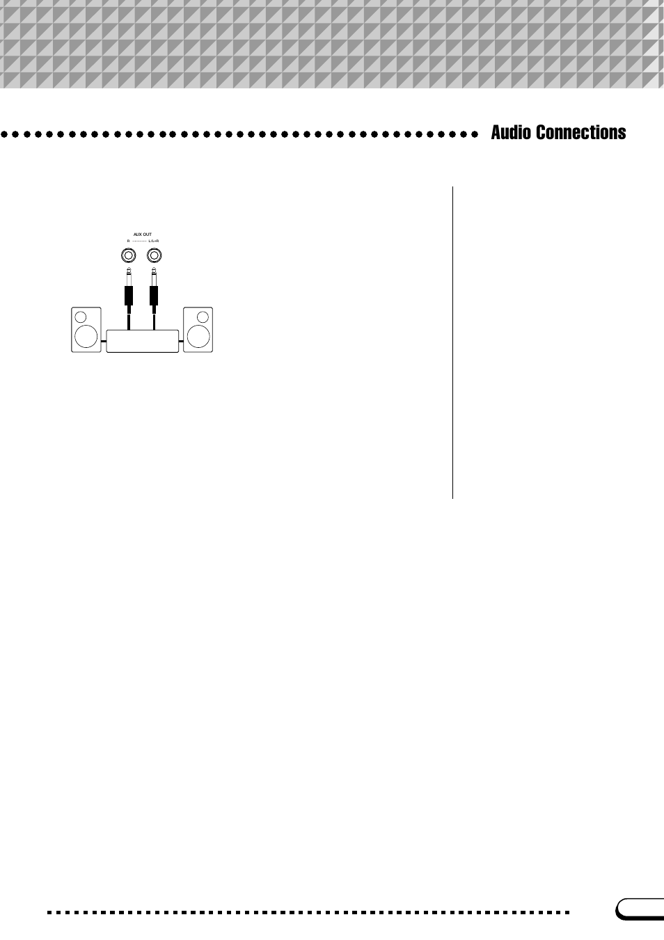 Audio connections, Aux out jacks | Yamaha CVP-103M  EN User Manual | Page 159 / 178